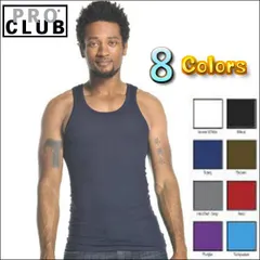 【#112】S～Lパック PRO CLUB　(プロクラブ)　リブ編みタンクトップ