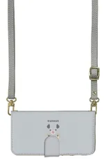 iPhone 17 Air ケース 手帳型 アイフォン17エアー スマホケース スマホショルダー レザー ストラップ 犬 イヌ かわいい 肉球 かわいい  調節可能 130cm  カラー06