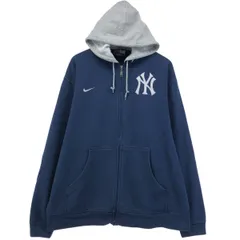 古着 ナイキ NIKE TEAM MLB NEW YORK YANKEES ニューヨークヤンキース スウェットフルジップパーカー メンズXL相当/eaa578005