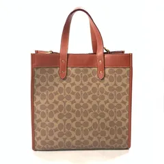 【中古品】COACH コーチ C0776 フィールド トート シグネチャー キャンバス ウィズ ホース アンド キャリッジ プリント ブランド バッグ カバン レディース 【180-240420-gm-29-fuz】