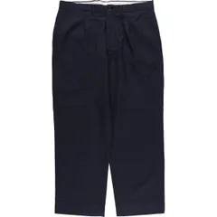 古着 ワンタック ポリエステル×ウールパンツ スラックス メンズw35相当 ヴィンテージ/eaa570407