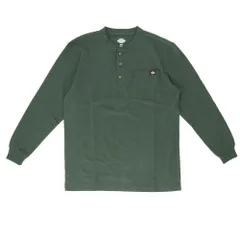 ☆ GH.ハンターグリーン ☆ XXLサイズ ☆ Dickies ディッキーズ Long Sleeve Henley Shirt WL451 ディッキーズ Dickies tシャツ WL451 メンズ 長袖 ロンt シャツ おしゃれ ブランド デッキーズ