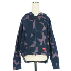 アディダス バイ ステラマッカートニー adidas by Stella McCartney ステラスポーツ 総柄パーカー フーディー 長袖 M ネイビー/パープル 国内正規