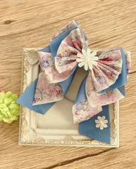 フリルフラワーヘアゴム