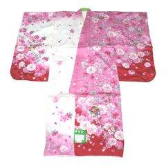 新品 正絹 七五三 ７歳 刺繍 四つ身着物・襦袢 ２点セット B14 新品 正絹 七五三 7歳 刺繍 四つ身着物・襦袢 2点セット B14