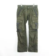 ニコルクラブフォーメン NICOLE CLUB FOR MEN カーゴパンツ ボトムス ブーツカット ストレッチ 44 オリーブ ※EKMのサムネイル