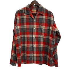 ヴィンテージ vintage ~60's sandy mac donald チェック 長袖シャツ レッド Lサイズ 201MT-4194 VB