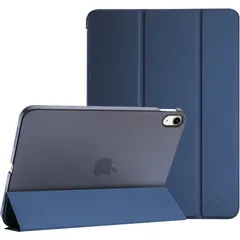 【新着商品】iPad 第10世代 ケース 10.9 2022 ProCase (A2696 A2757 A2777) 三つ折りスタンド スマートカバー オートスリープ対応 半透明背面カバー（ネイビー）
