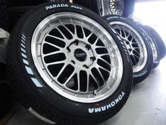 深リム メッシュ levanna V10LTH 18inch 7.0J 6H139.7+38 HBK ヨコハマ PARADA PA03 車検対応 225/50R18 ホワイトレター 200系ハイエース