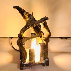 人生論　流木アート　インテリア　LED間接照明