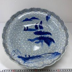 九谷焼 上出長右衛門窯 染付 祥瑞 菓子鉢 盛鉢 1客《未使用品 