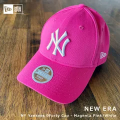 New Era★NYヤンキース 9Forty Cap マゼンタピンク×ホワイト