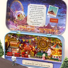 手作りミニチュアハウスキット 缶の中に小さな世界【Starlight Amusement Park~星空の遊園地~】のサムネイル