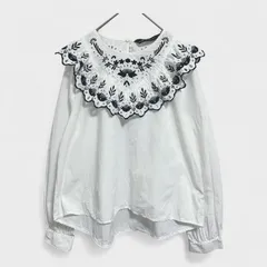 【訳アリ】【ZARA WOMAN】『ザラ』[ブラウス] シャツブラウス トップス ホワイトブラック 白黒 小さいサイズ (S) 商品A1821 管理C