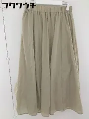 ◇ any FAM エニィファム ウエストゴム ロング フレア スカート サイズ2 ベージュ レディース  【1106010012381】