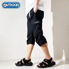 新品 OUTDOOR PRODUCTS TCウェザー ７分丈 パンツ メンズ クライミングパンツ カーゴパンツ クロップドパンツ ショートパンツ ハーフパンツ ７分丈パンツ メンズ ベルト付き 黒 M L LL ブラック 080850のサムネイル