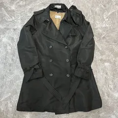 【レッドヴァレンティノ】トレンチコート　ダブル　ベルト チュール　黒　42 レッドヴァレンティノ】トレンチコート ダブル ベルト チュール 黒 42