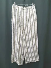 ◇ ITEMS URBAN RESEARCH アーバンリサーチ ストライプ パンツ サイズFREE オフホワイト系 マルチ レディース P  【1407100049820】