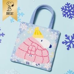 【新品未使用】おかいものSNOOPY限定　FEILERフラットミニトート　トゥインクルスノー　スヌーピー　フェイラー　限定