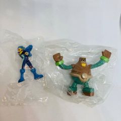 【未開封品】【2種セット】 ロックマンエグゼ ミニフィギュア ロックマン ウッドマン 当時物