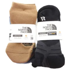 ザノースフェイス THE NORTH FACE タグ付き 3点セット 靴下 ソックス ロゴ 刺繍 M 25-27cm 黒 ブラック ベージュ 青 ブルー /AEのサムネイル