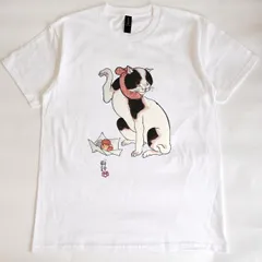 猫も食わない図 / 歌川国芳 浮世絵 半袖 Tシャツ ホワイト 男女兼用【 HIBANA 】GILDAN(ギルダン) 5.3oz Kuniyoshi Utagawa S/S TEE WHITE 542
