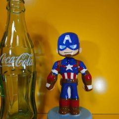 【美品】MARVEL　キャプテンアメリカボビングヘッド陶器フィギュアマーベル