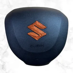 ステアリング エンブレム ステッカー 艶あり茶木目 スズキ SUZUKI ⚫︎アルト ⚫︎ワゴンR ⚫︎エブリィ ⚫︎ジムニー ⚫︎ハスラー ⚫︎スペーシア ⚫︎スイフト ⚫︎クロスビー ⚫︎ソリオ ⚫︎エスクード ⚫︎スプラッシュ 他