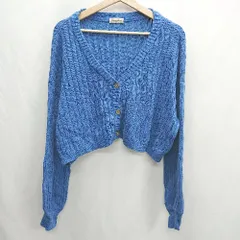 ◇ ⊂ UNIQLO ユニクロ 長袖 ニットカーディガン サイズXL ブルー レディース E  【1501160010506】