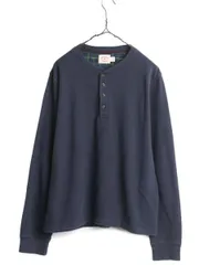 【お得なクーポン配布中!】 ブルックスブラザーズ コットン サーマル 長袖 Tシャツ メンズ XL 古着 BROOKS BROTHERS Red Fleece ロンT ワッフル 無地 ヘンリーネック