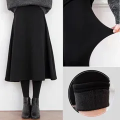 暖かい 一体型レギンススカート ロングスカート レギンス 防寒 可愛い