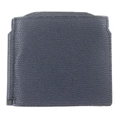 極美品▼Valextra ヴァレクストラ ダブルマネークリップ レザー 現行品 財布 札入れ ダークネイビー シルバー金具 箱・保存袋付き イタリア製 メンズのサムネイル