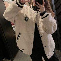 韓国 もこもこ ボア ブルゾン アウター ファーコート レディース 人気