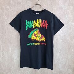 WANIMA ワニマ GILDAN ギルダン バンド グラフィックプリント ピザ デザイン グラデーション ブラック　黒 S Tシャツ