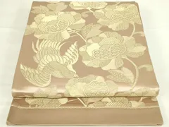 平和屋着物◎六通柄袋帯　花鳥文　金糸　正絹　逸品DAAT8404qp