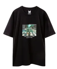 [Four leaf] アートプリント Tシャツ 半袖 クルーネック 綿100%