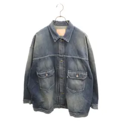 Graphpaper (グラフペーパー) Selvage Denim Jacket Dark Fade セルベージ フロントボタン デニムジャケット Gジャン インディゴ GU223-30015DBのサムネイル