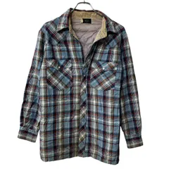 Wrangler 長袖 チェックシャツジャケット S～ ライトブルー マルチカラー ラングラー スナップボダン 胸ポケット トップス 冬物 a710-5593