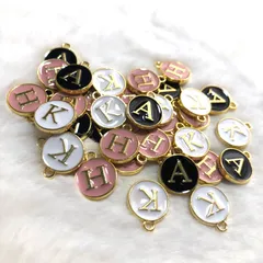 【ブラック】アルファベット イニシャルパーツ 10個セットのサムネイル