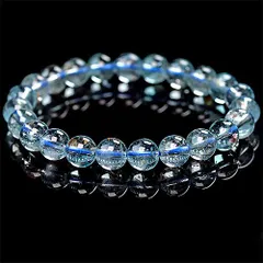  〔K1730-8m〕約8-8.3mm ブルートパーズ ブレスレット Topaz 黄玉【ランダム発送】