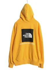【お得なクーポン配布中!】 ノースフェイス 両面 プリント スウェット フード パーカー メンズ L 程/ 古着 プルオーバー トレーナー アウトドア 裏起毛 ボックスロゴ