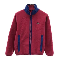パタゴニア 80s 90s USA製 レジスターマーク ロゴワッペン ボアジャケット 14 ピンク×ブルー patagonia アウトドア キッズ
