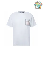 【今日WTO】Louis Vuitton 立体刺繍ショートスリーブ T シャツ-JD26