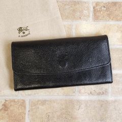 TB ((( ♬さま専用【高級感漂うクロコ型押し】長財布 黒 本革 大容量