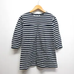 グリーンレーベルリラクシング ユナイテッドアローズ green label relaxing 長袖 ポンチ ボーダー ワンピース 125 ネイビー×白 子供服