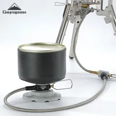 シングルバーナー用 マルチガスホースライン バルプ付き ねじ込み式 OD缶仕様 液出しスタンド付き ガスホース OD ブラック 黒 キャンプ アウトドア BKZ21-60