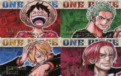 【中古】キャラカード ルフィ＆ゾロ＆サンジ＆シャンクス バースデイコレクションカード2024 4枚セット 「ワンピース」