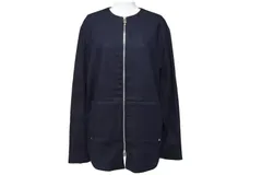 CHROME HEARTS クロムハーツ デニムジャケット サイズM ダガージップ クロスレザーパッチ ノーカラー インディゴブルー 美品 中古 67075のサムネイル