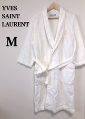 Yves Saint Laurent  イヴ・サンローラン バスローブ  M  腰ヒモ付き  コットン100％ ガウン ホームウェア 日本製