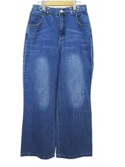 ラブトキシック Lovetoxic ロング丈 アソートホック デニムパンツ ジーンズ ワイド L 青系 ブルー ジップフライ キッズ 子供服